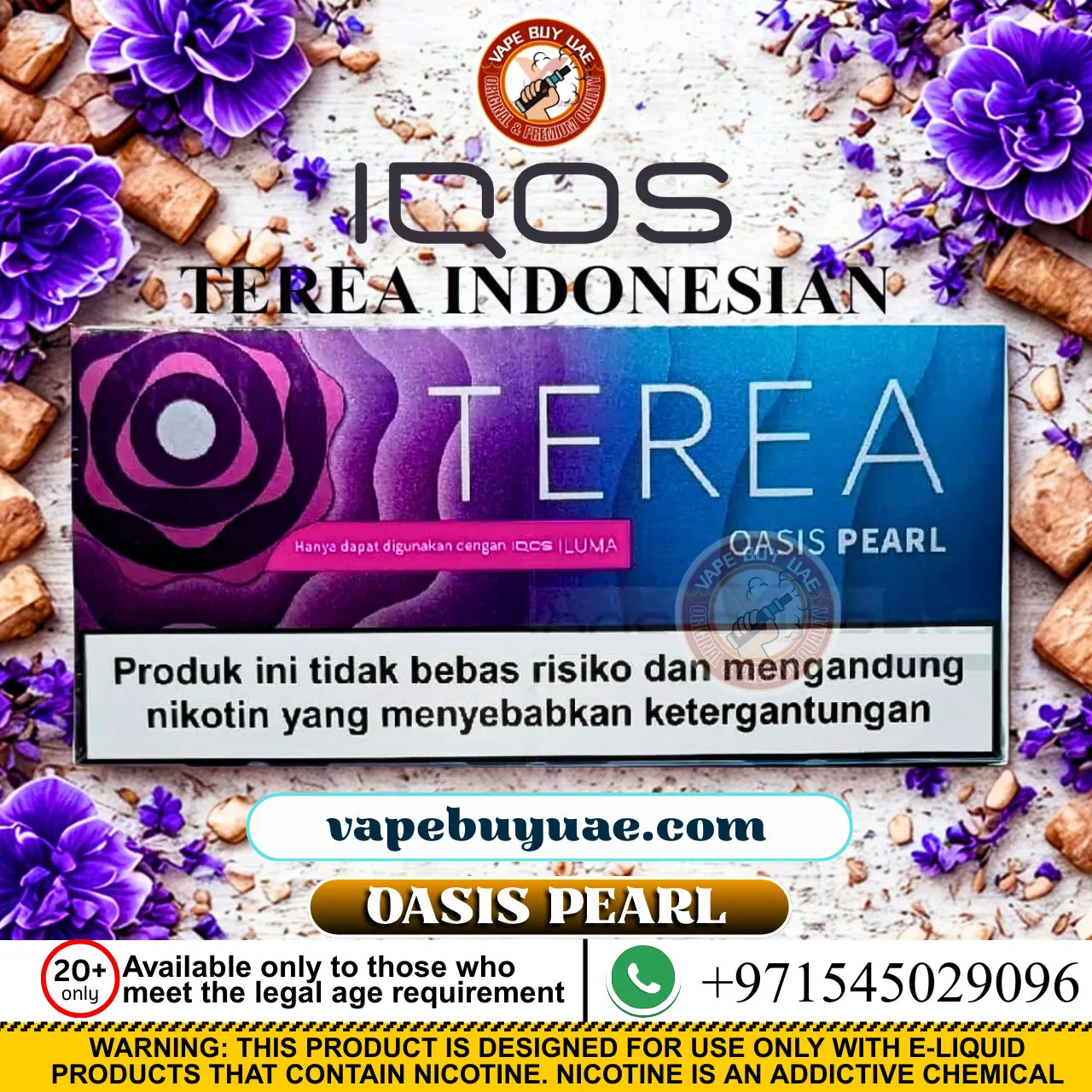 Terea Oasis Pearl heated tobacco sticks with soft cooling and smooth flavor