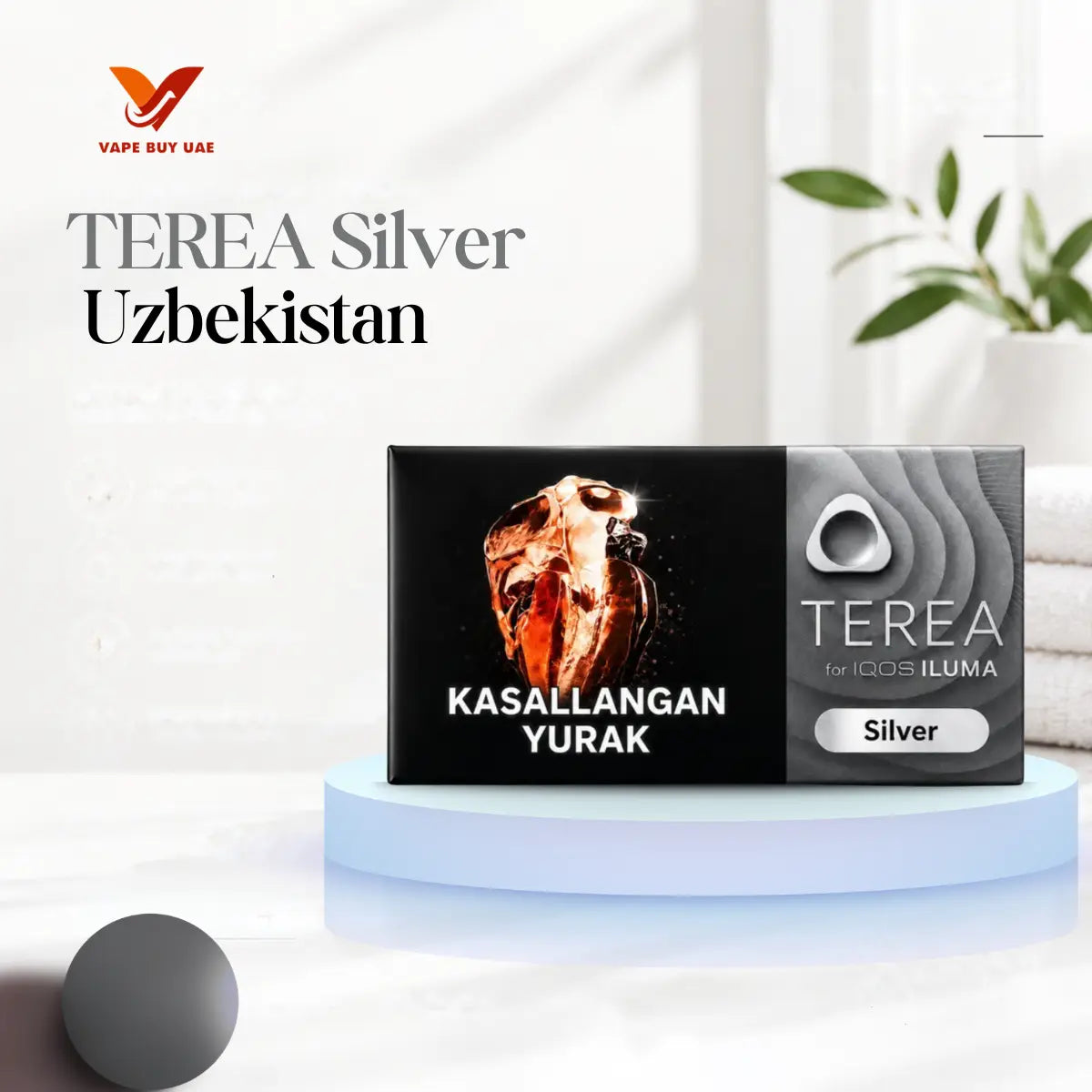 TEREA Silver Uzbekistan Capsule Heets Lifestyle Shot - IQOS ILUMA | Vape Buy UAE