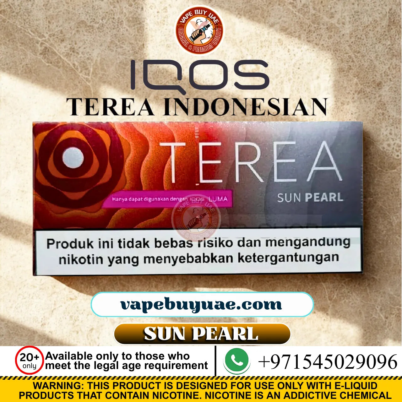 Terea Sun Pearl heated tobacco sticks with light refreshing cooling flavor