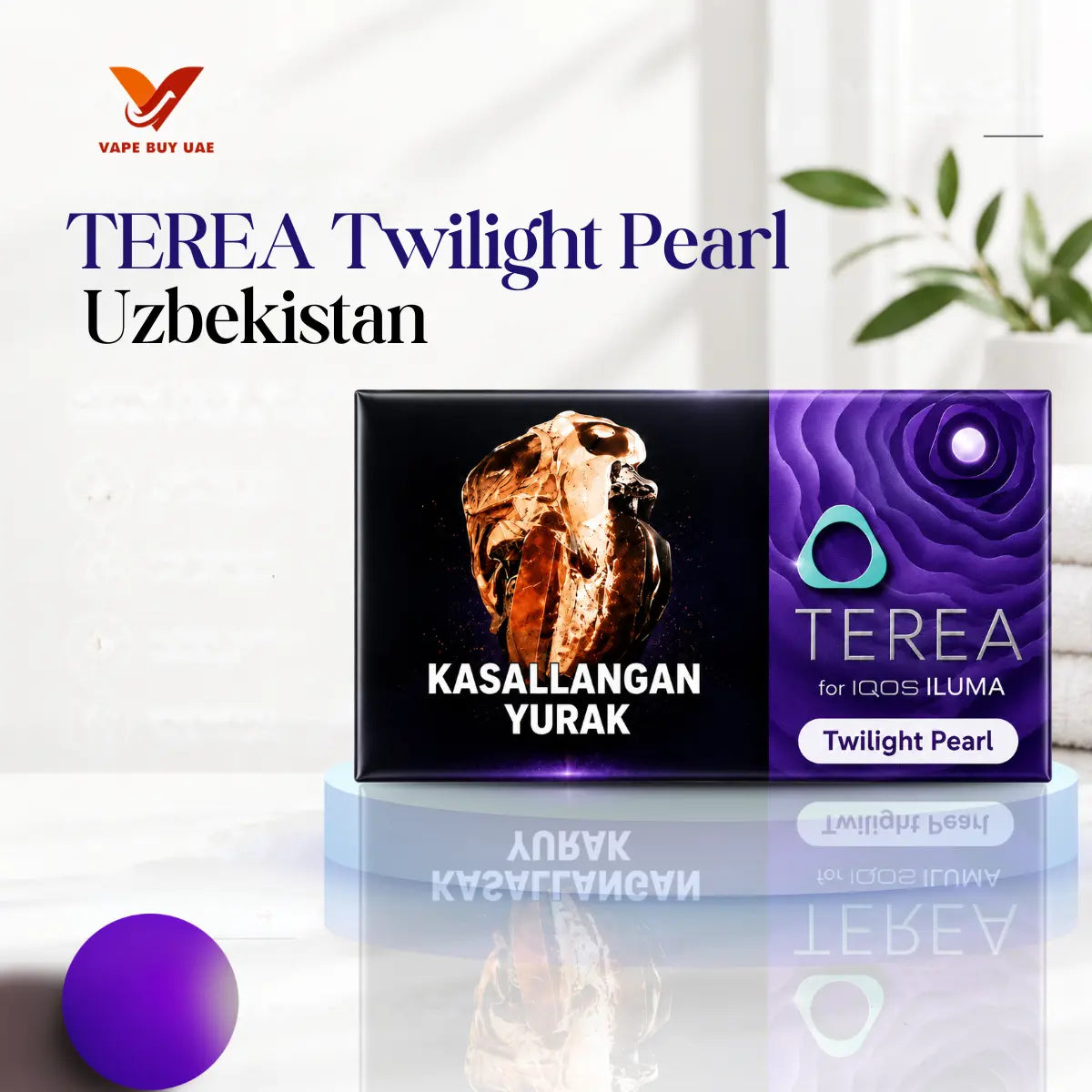 TEREA Twilight Pearl Uzbekistan Heets Lifestyle Shot - IQOS ILUMA | Vape Buy UAE