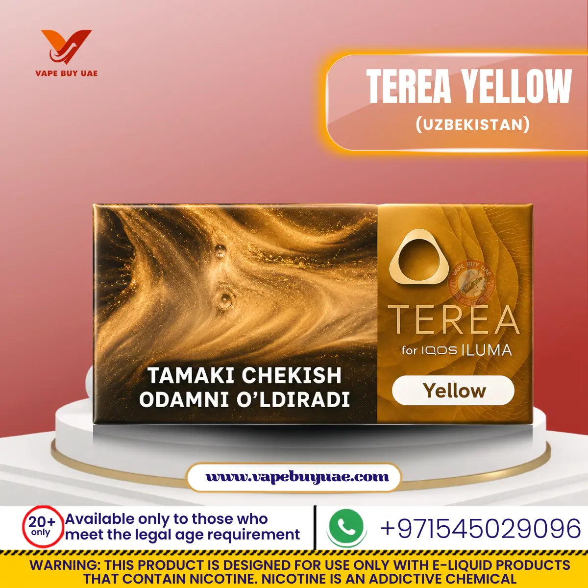 Buy TEREA Yellow Uzbekistan Heets Online - IQOS ILUMA UAE | Vape Buy UAE