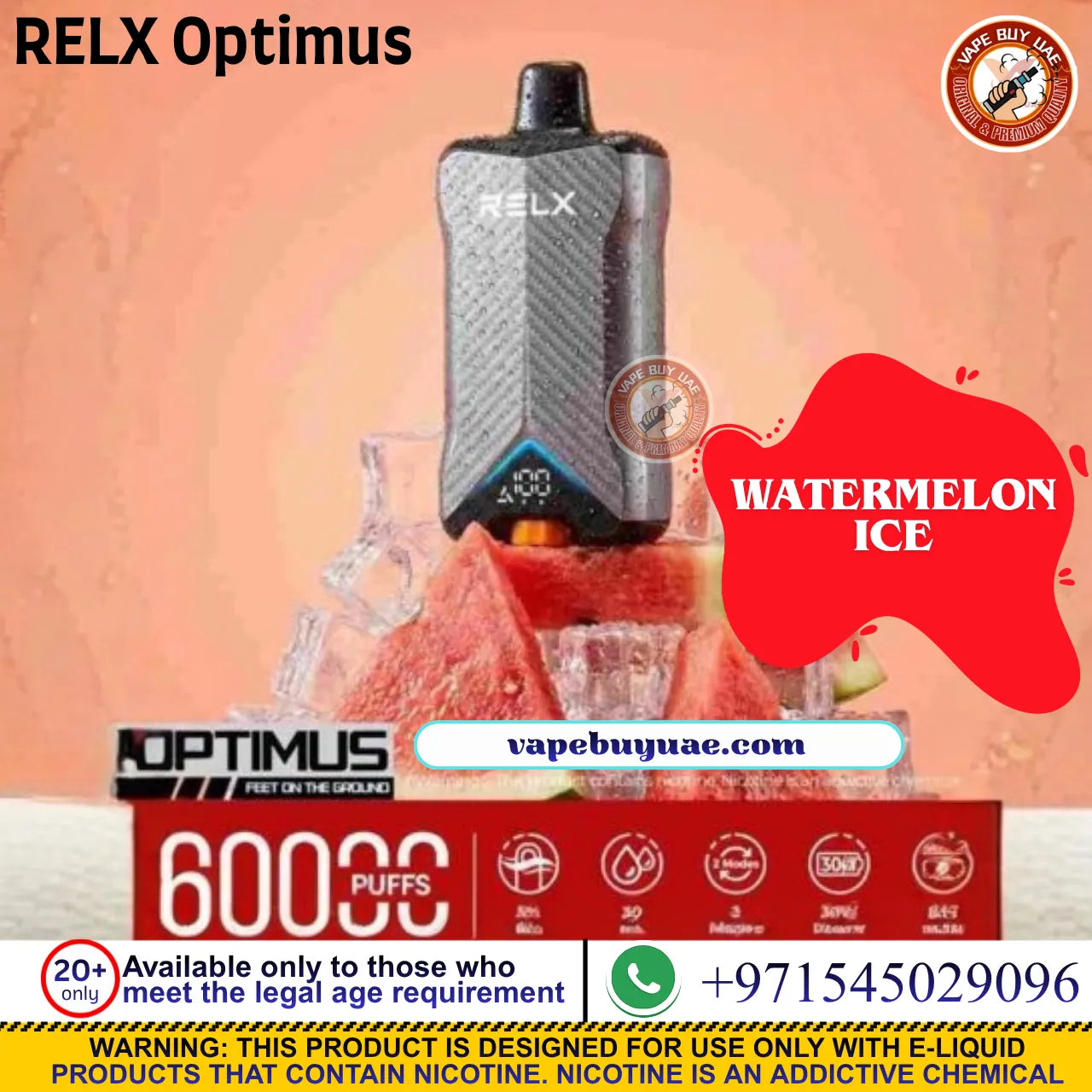 RELX Optimus Paan flavor disposable vape UAE